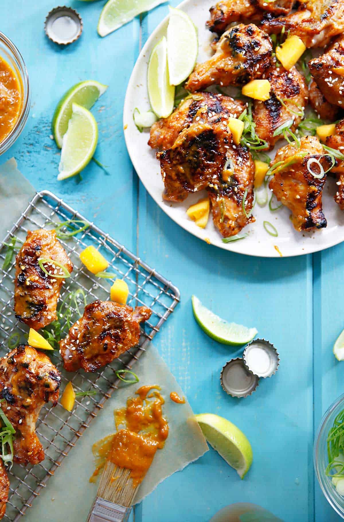 Chicken Wings with Mango-Chili Sauce