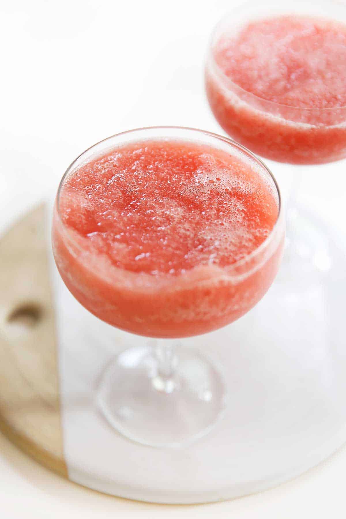 Frose Slushies in glasses.