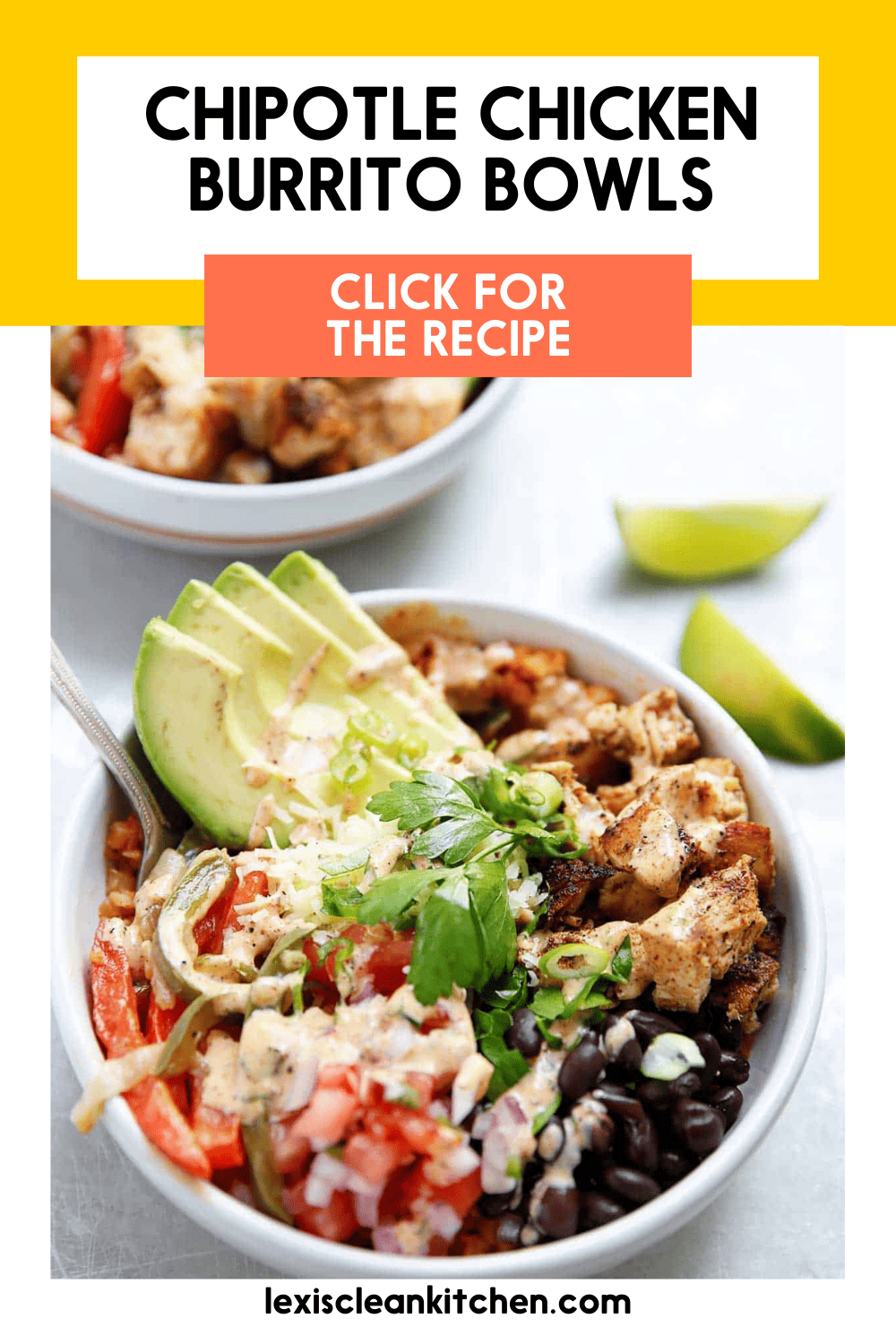 Copycat Chipotle Chicken Burrito Bowls - Lexi's Clean Kitchen