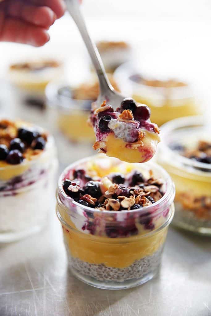 Lemon Curd and Blueberry Compote Breakfast Parfaits - Lexi's Clean Kitchen