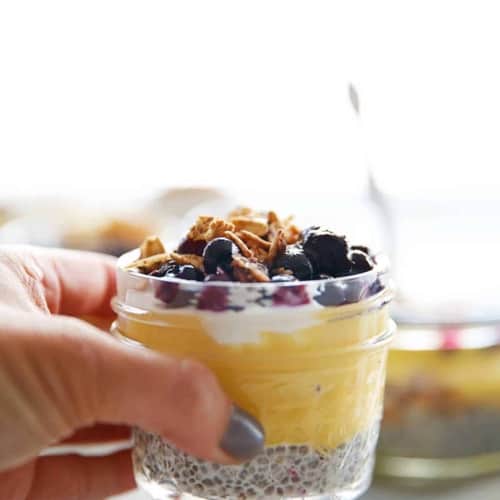 Lemon Curd and Blueberry Compote Breakfast Parfaits - Lexi's Clean Kitchen