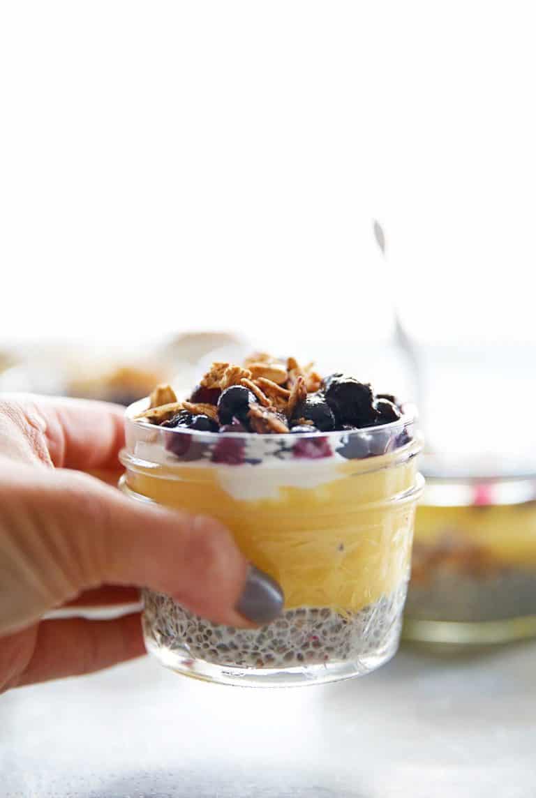 Compote Breakfast Lemon Curd and Blueberry Compote Breakfast Parfaits - Lexi's Clean Kitchen