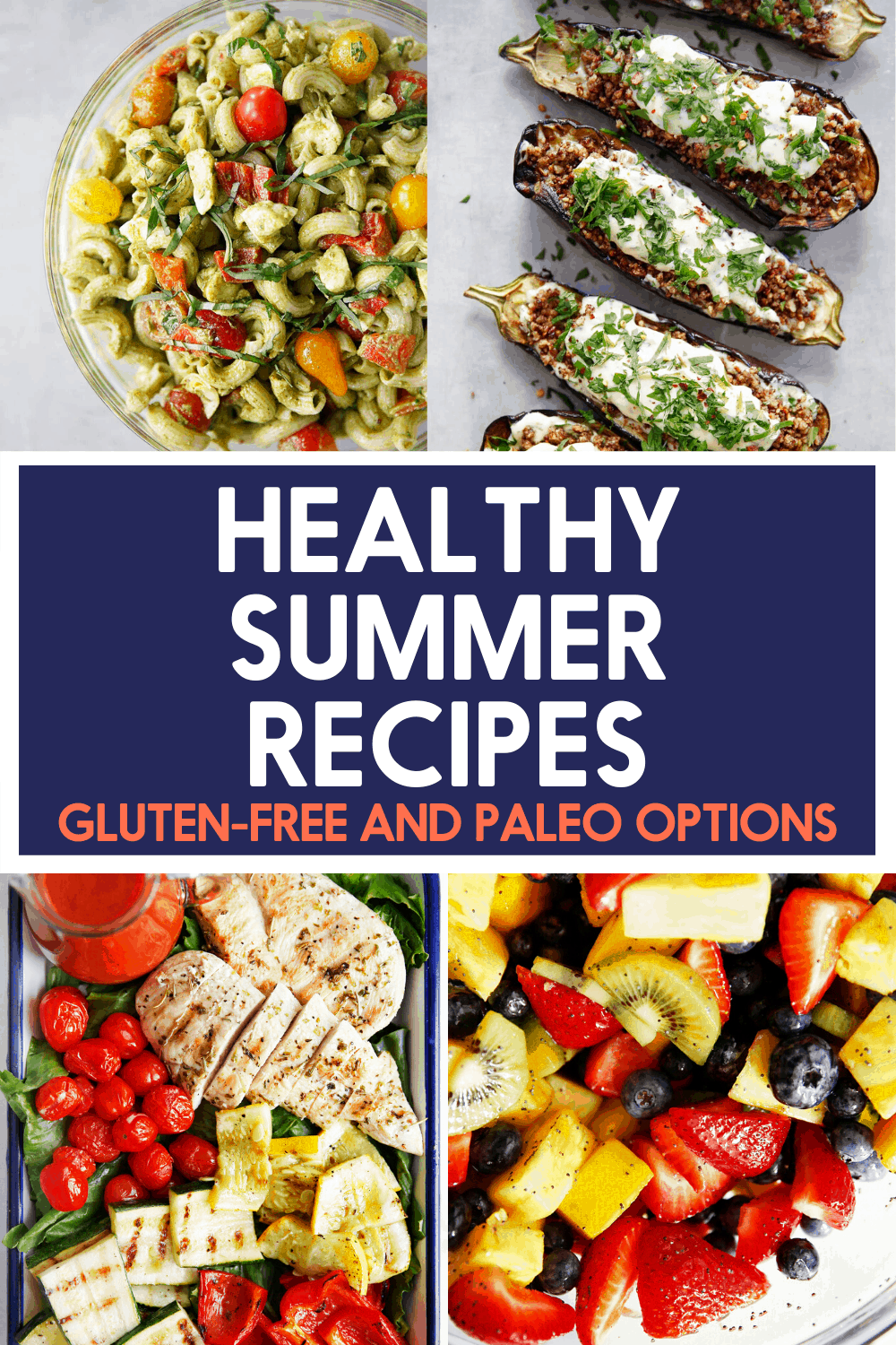 Healthy Summer Recipes Pinterest image.