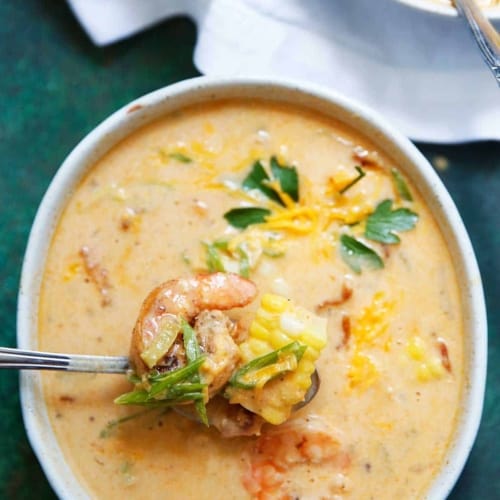 Creamy Potato Chowder with Shrimp and Bacon - Lexi's Clean Kitchen