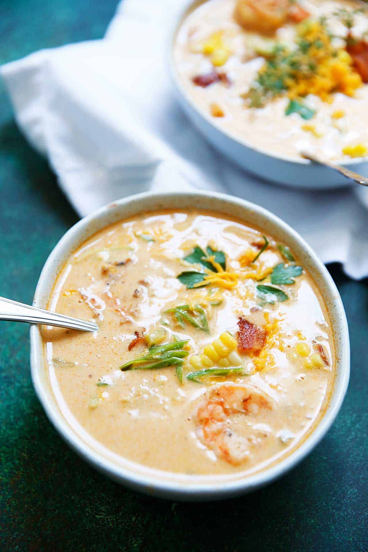Creamy Potato Chowder with Shrimp and Bacon - Lexi's Clean Kitchen