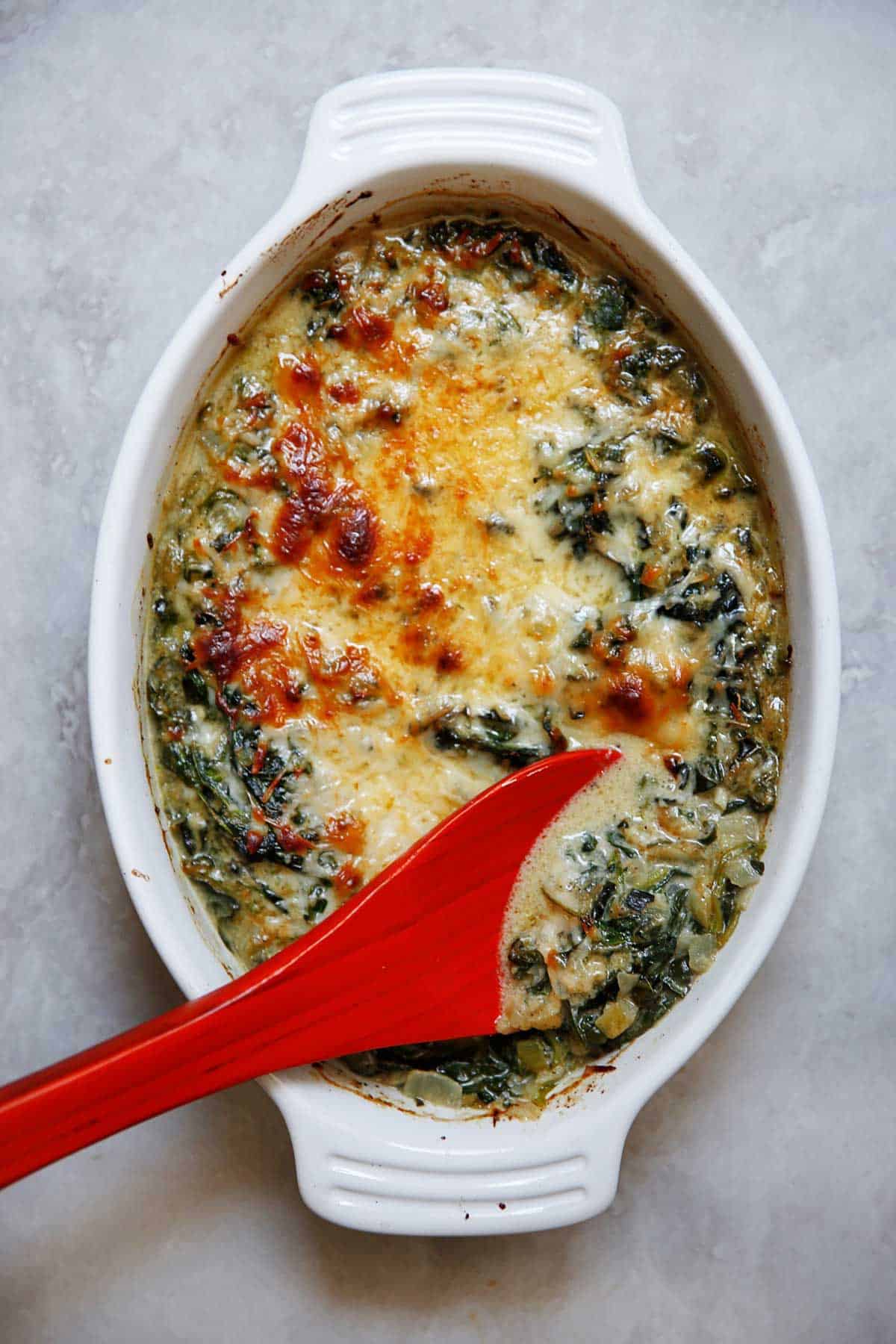 healthy creamed spinach