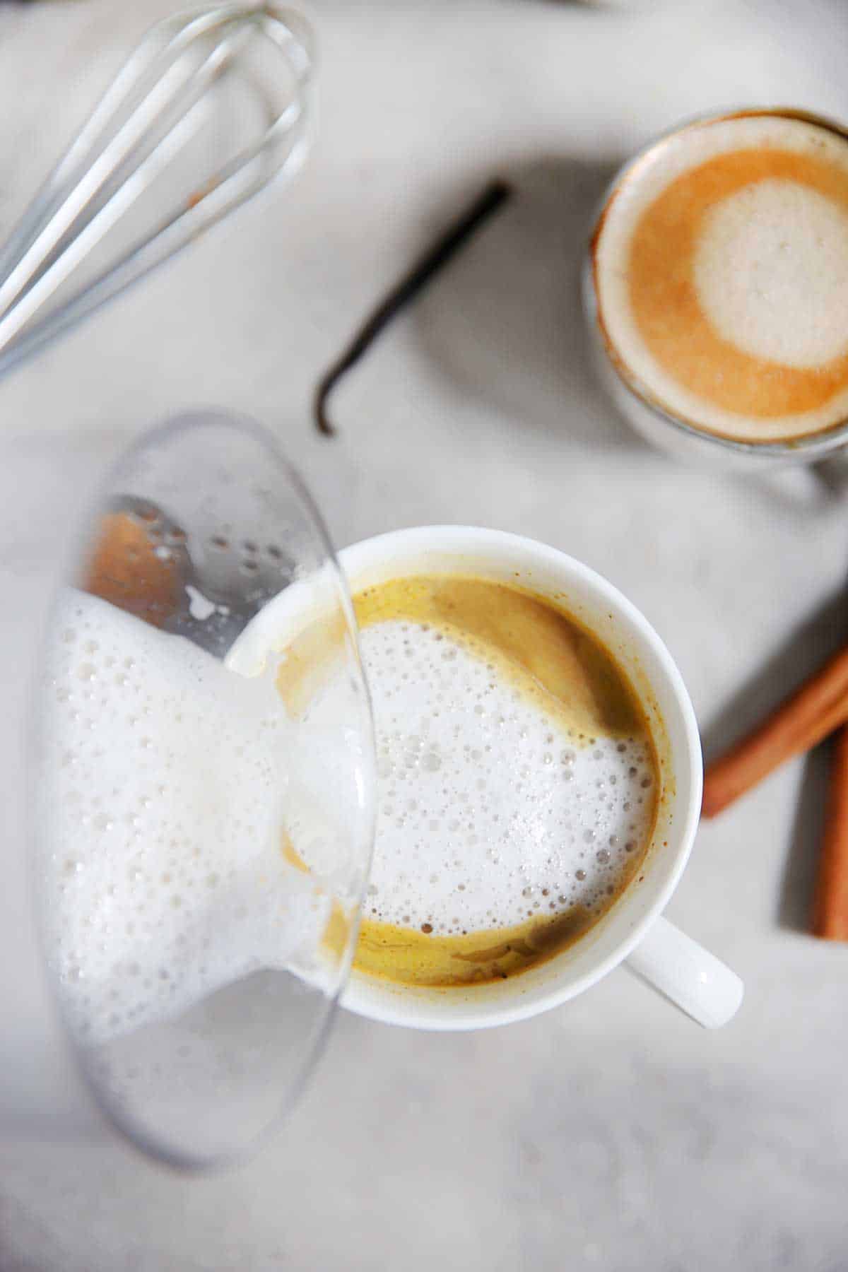 Golden Turmeric Milk Latte with Espresso (Dairy-Free) - Lexi's