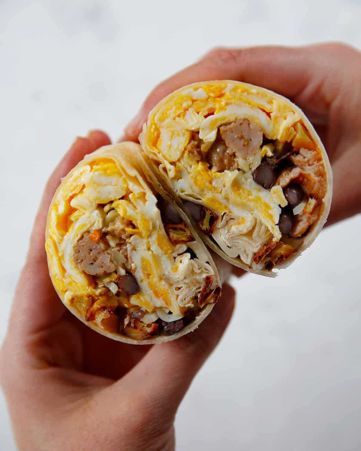 Tortilla Egg Roll Breakfast Wraps