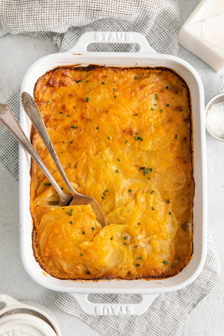 Healthier Cheesy Scalloped Potatoes - Lexi's Clean Kitchen