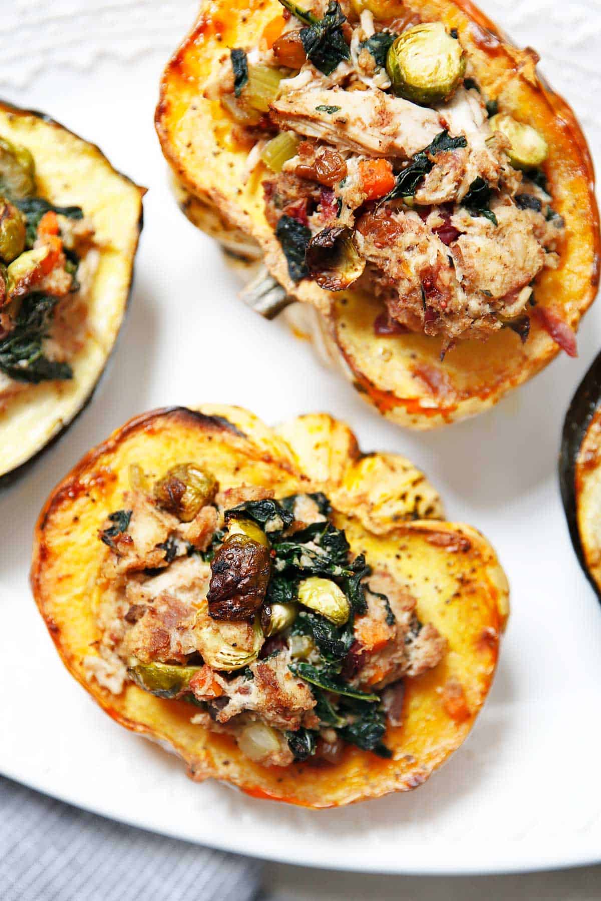 Thanksgiving Leftovers Stuffed Squash (Gluten-Free & Dairy-Free) - Lexi's Clean Kitchen