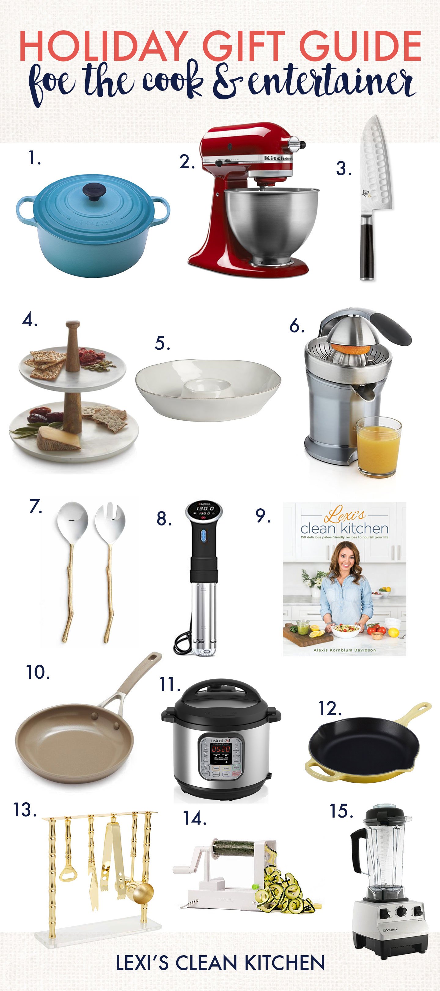 Holiday Gift Guide For The Cook & Entertainer 2017 - Lexi's Clean Kitchen