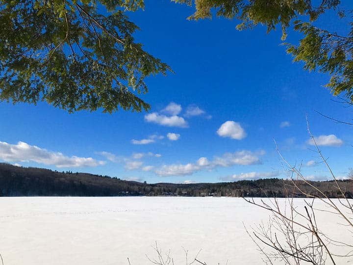 Snowy Lake Day and How To Beat Dry Winter Skin