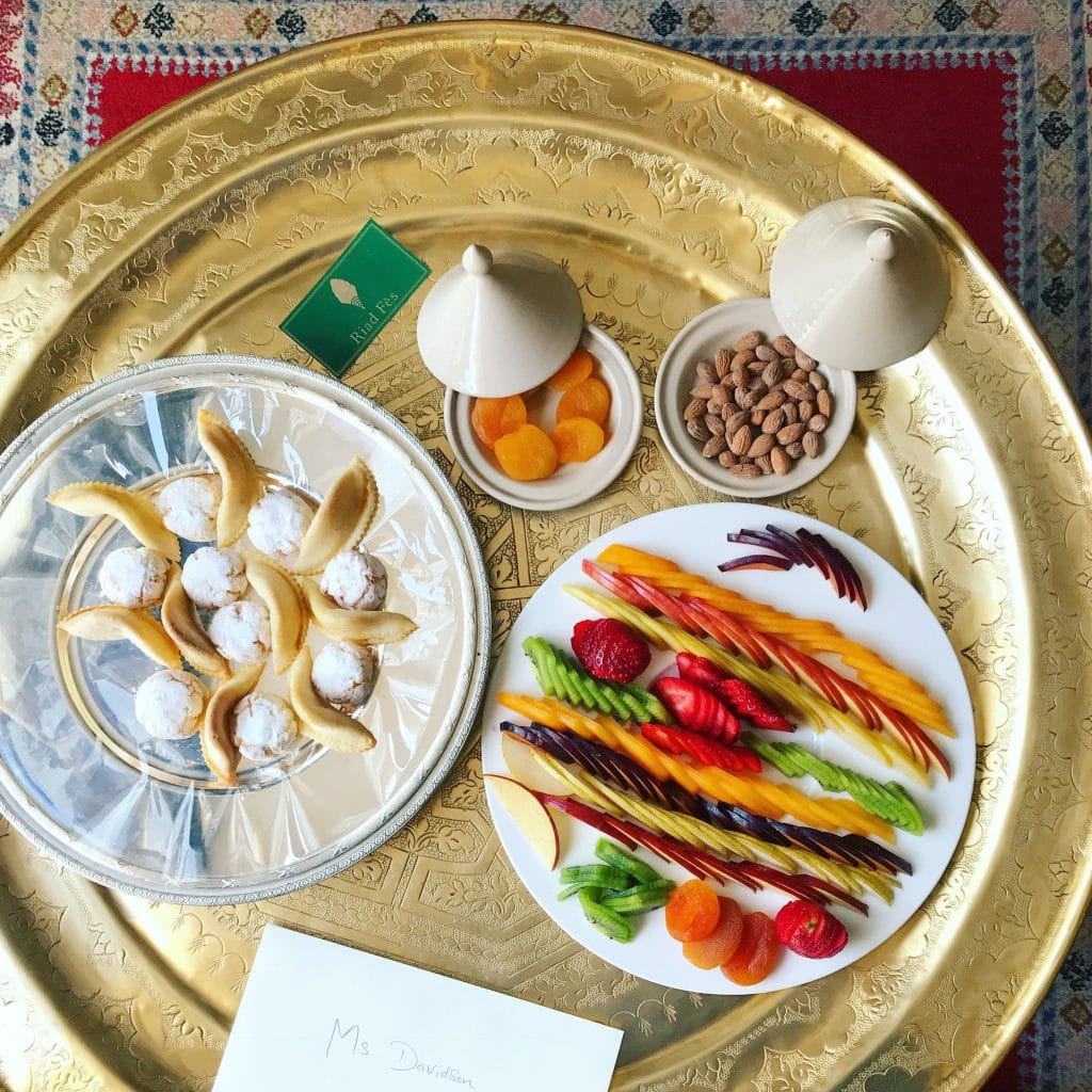 Welcome Treats from Riad Fes Morocco