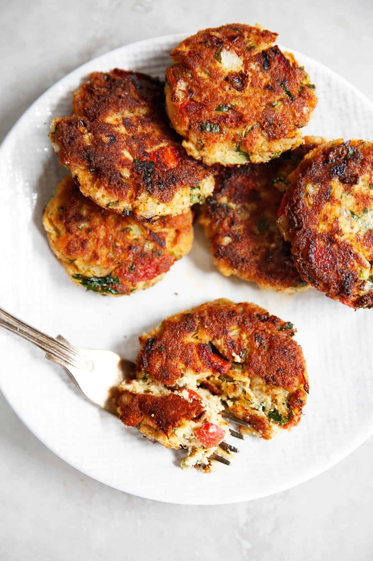 Healthy Tuna Cakes on plate