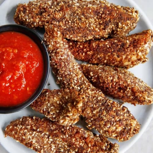 GlutenFree & Healthy Crispy Sesame Chicken Strips