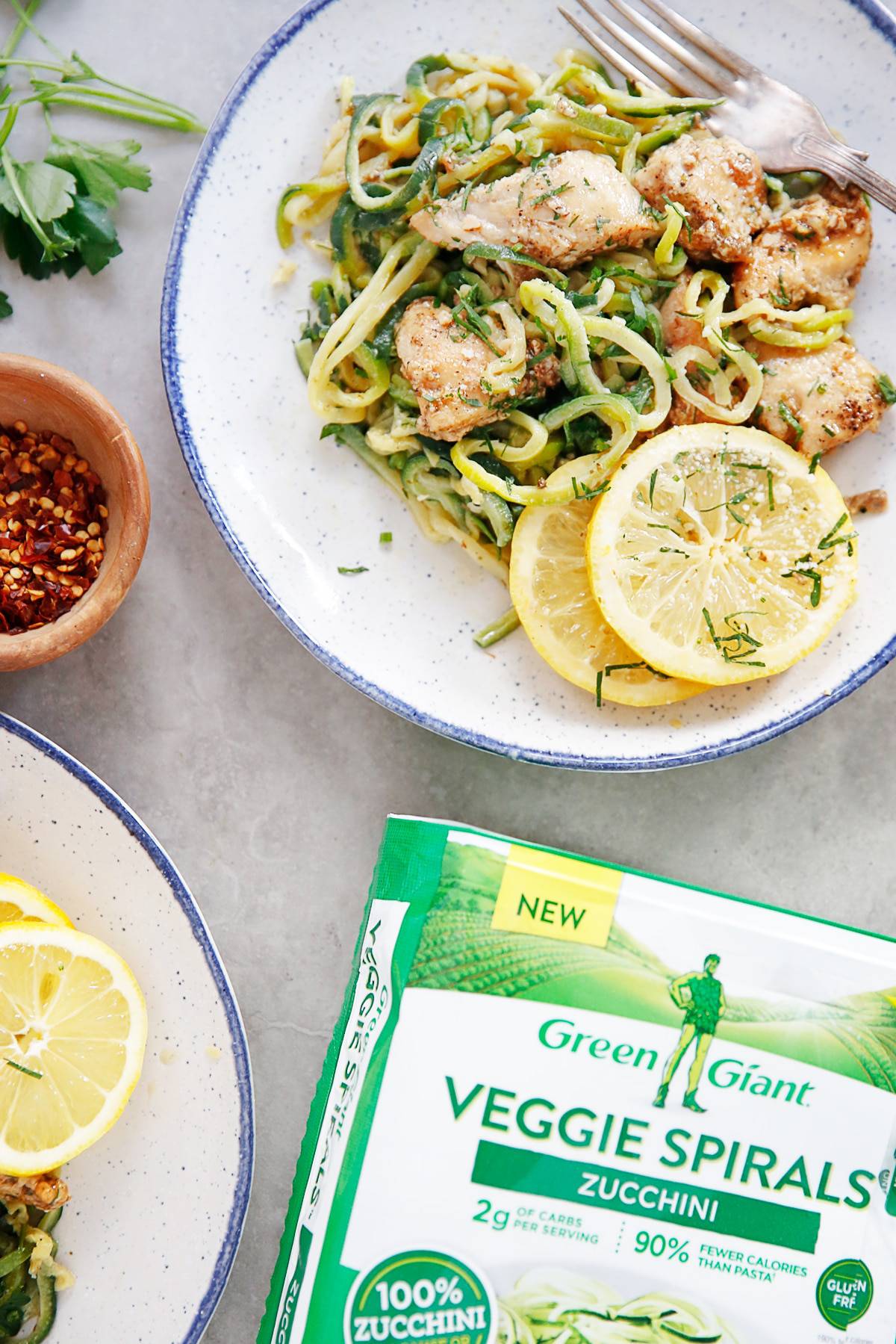 Lemon Parmesan Chicken with Zucchini Noodles - Lexi's 