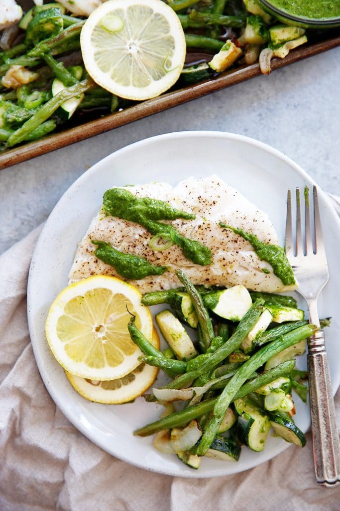 Sheet Pan Lemon and Herb Cod with Vegetables