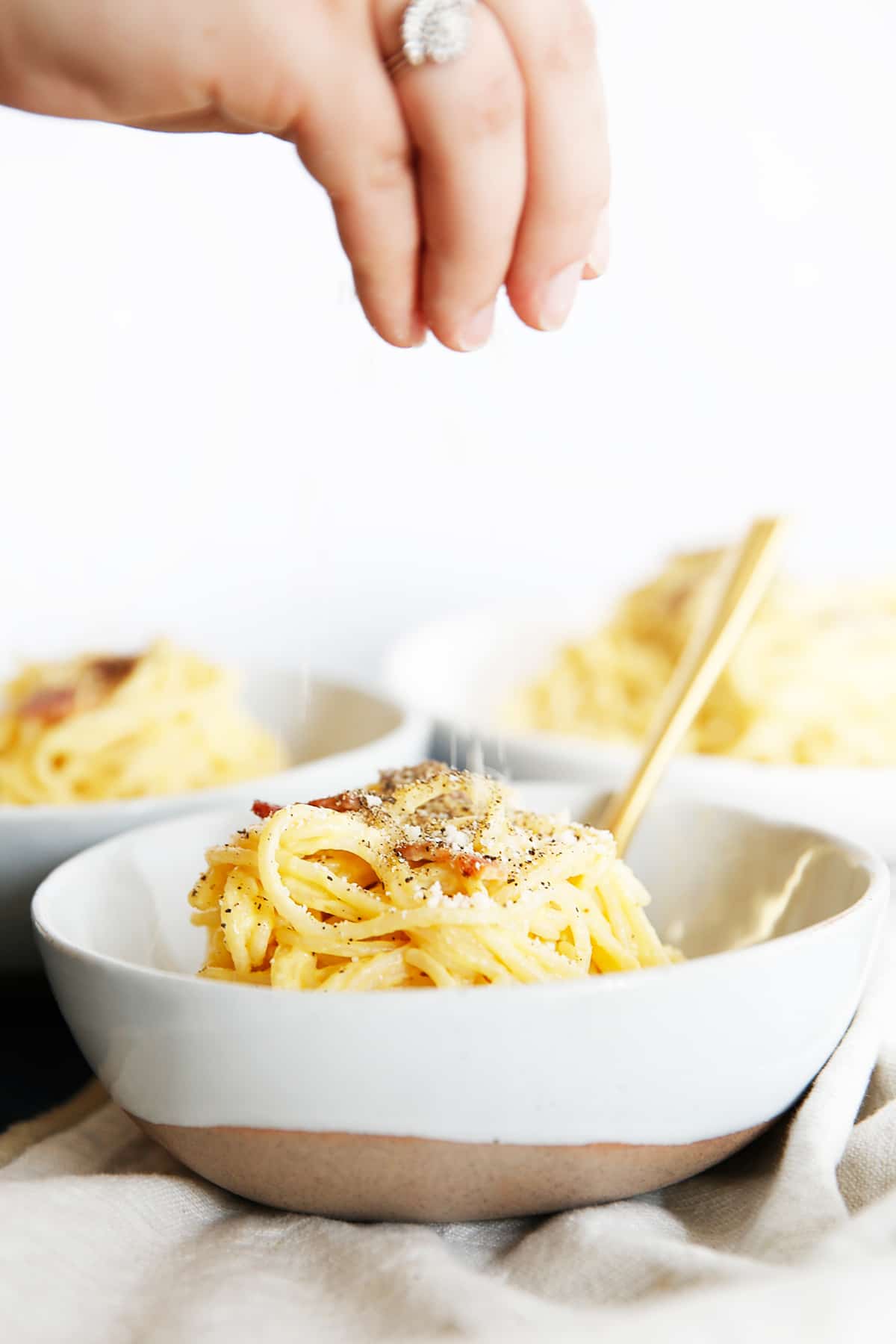 Spaghetti Carbonara (Gluten-Free) - Lexi's Clean Kitchen