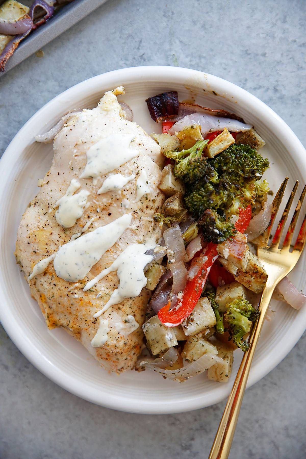 Sheet Pan Ranch Chicken and Vegetables