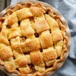Paleo Apple Pie with a lattice crust.
