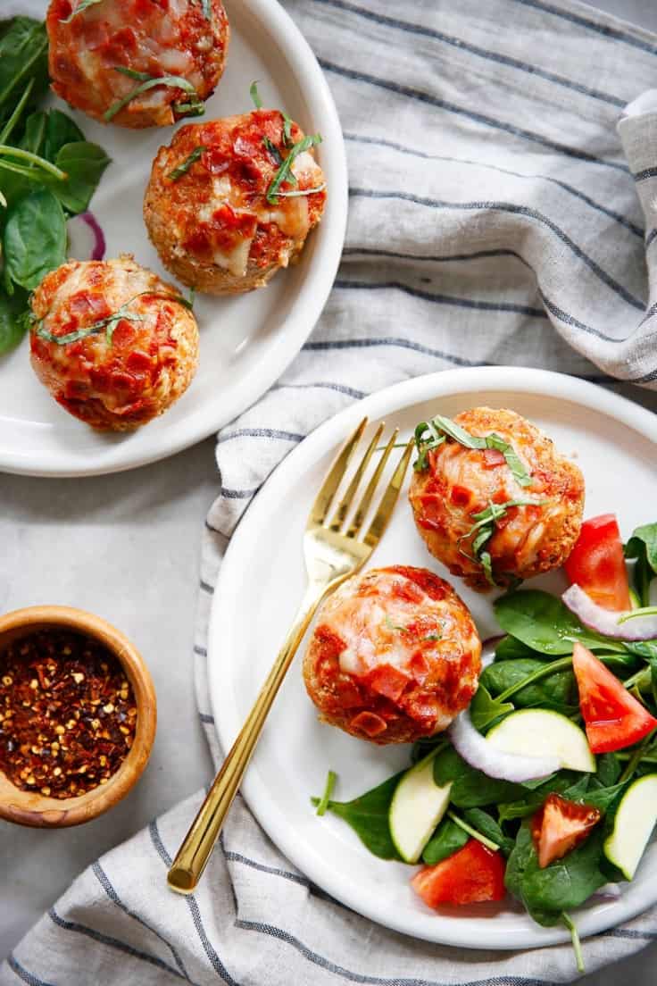 Turkey Pizza Meatloaf Muffins
