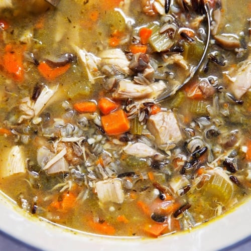 Leftover Turkey Wild Rice Soup • Salt & Lavender