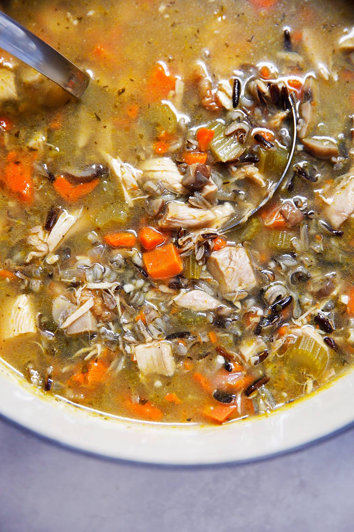 Leftover Turkey and Wild Rice Soup