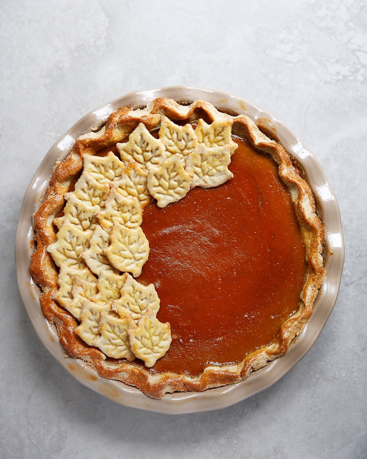 Whole gluten free pumpkin pie