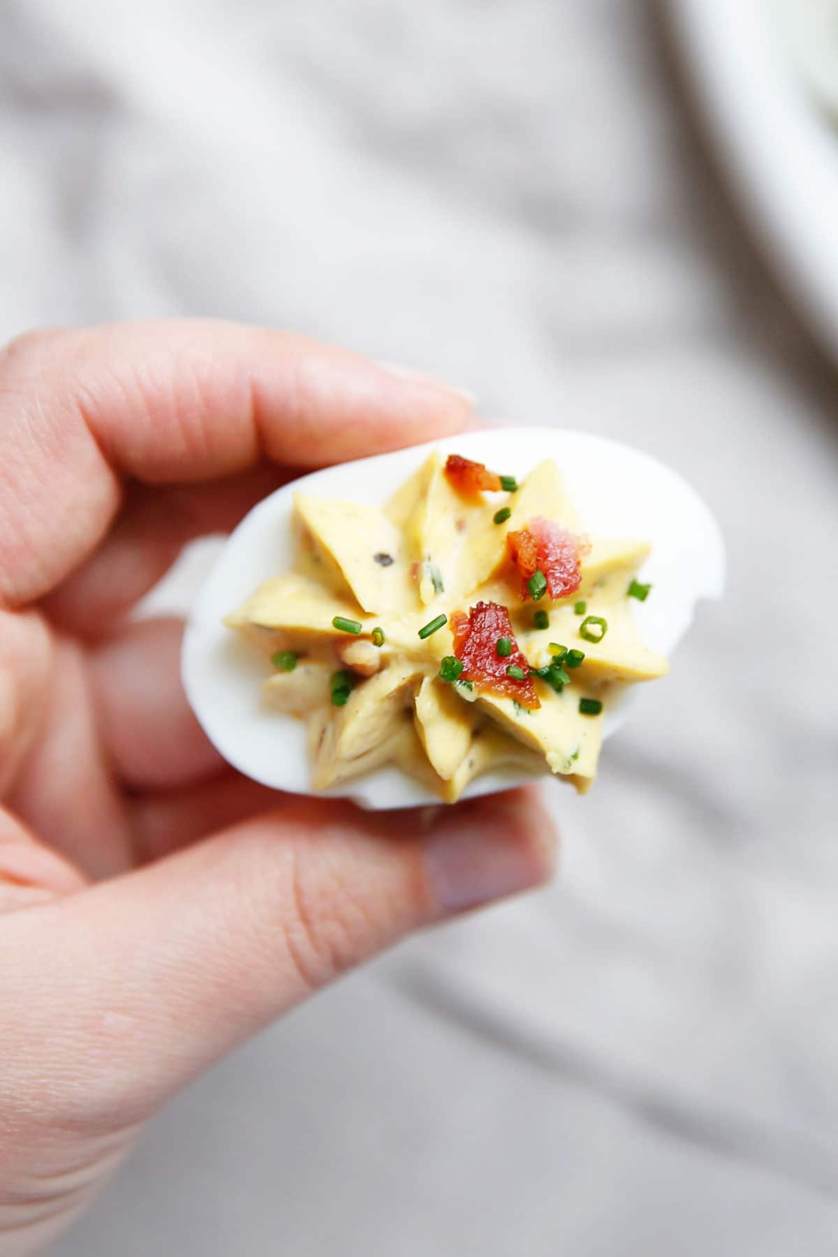 Deviled egg recipe with bacon