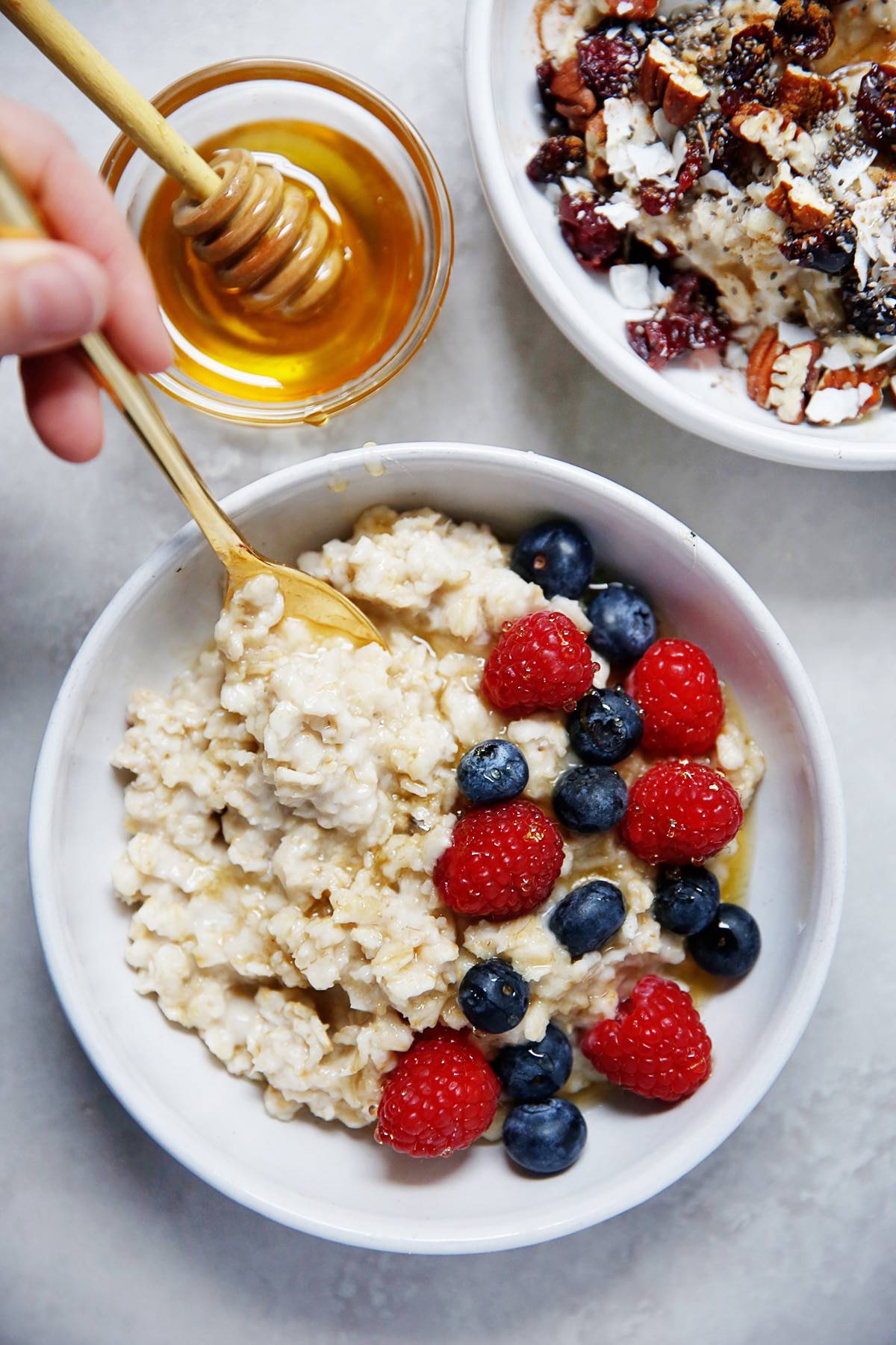 Oatmeal Breakfast Large Capacity Glass Bowl Water Cup with Lid