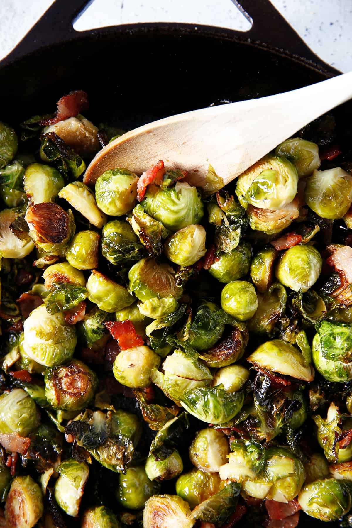 Maple Roasted Brussel Sprouts with Bacon