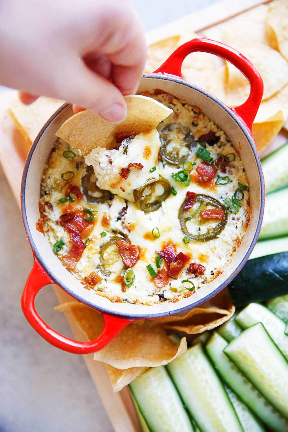 Jalapeno popper dip with bacon