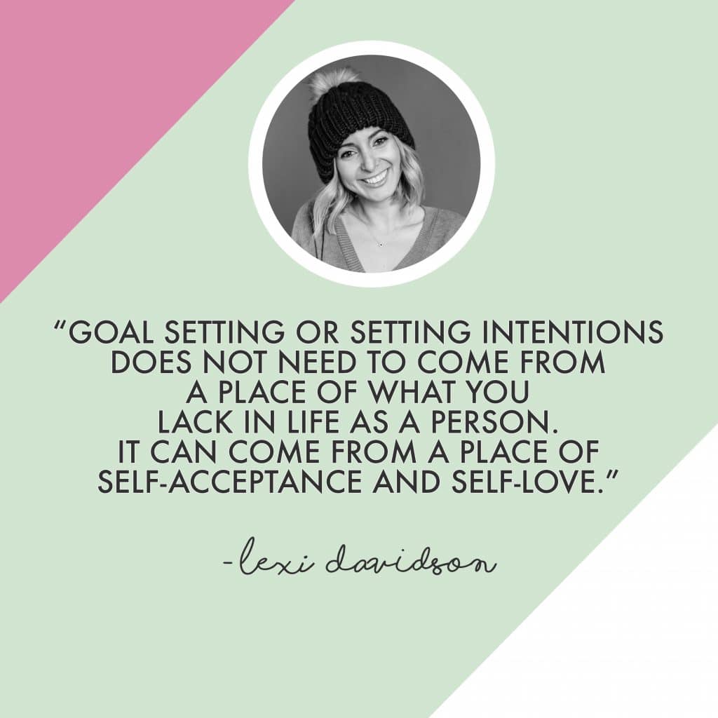 Lexi Davidson Quote on Setting Goals