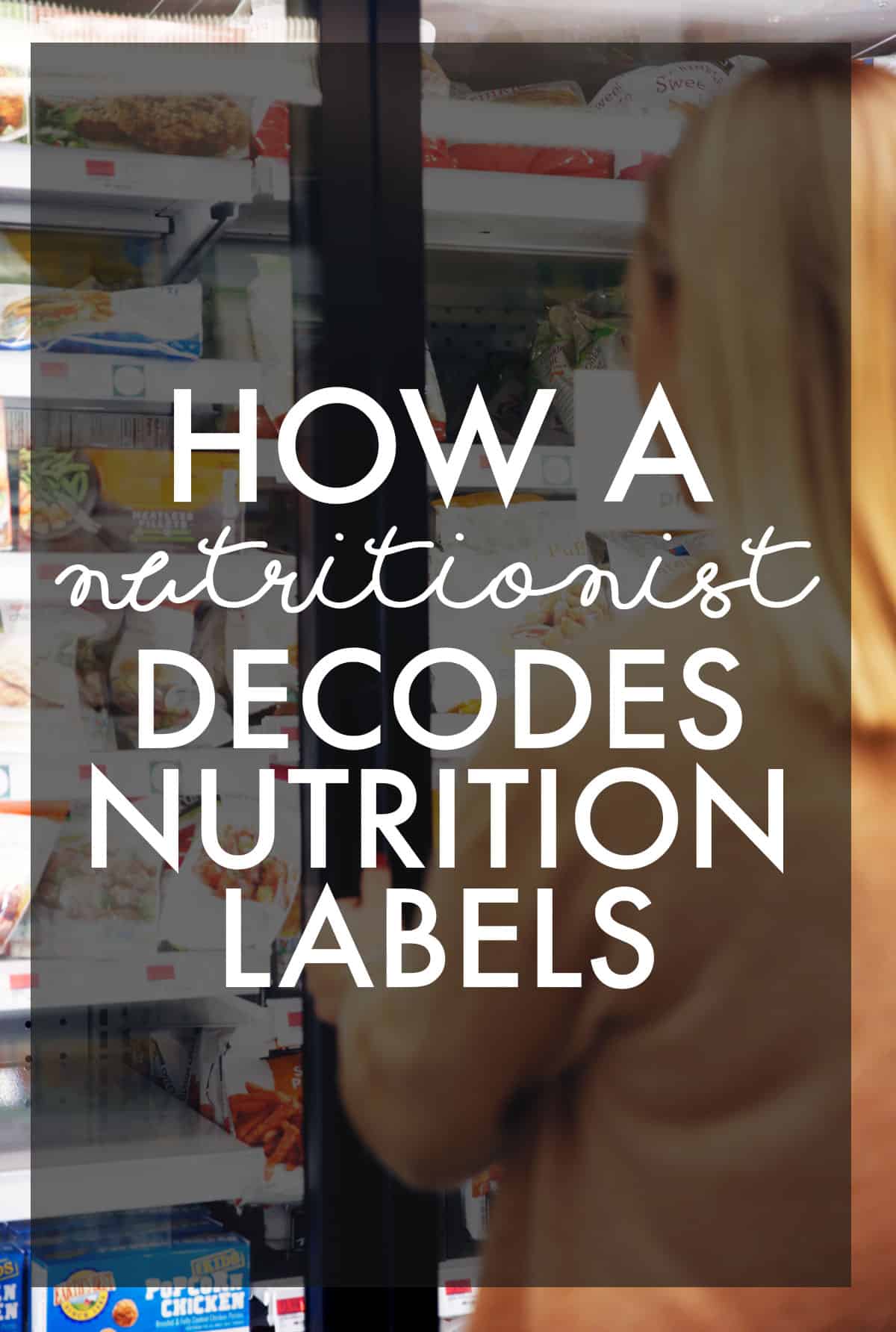 How to read a nutrition label