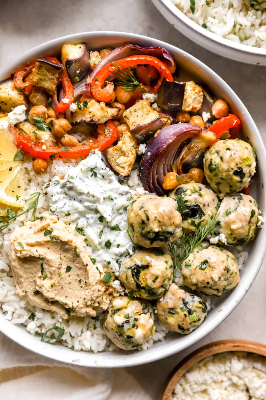 Sheet Pan Greek Meatballs With Veggies Lexi S Clean Kitchen