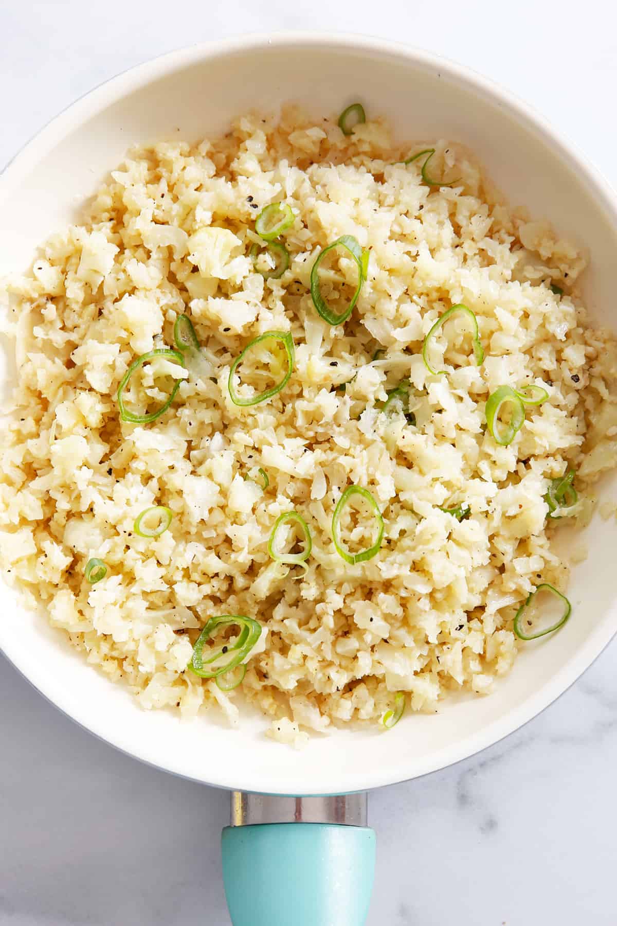 Cauliflower Rice in a Pan