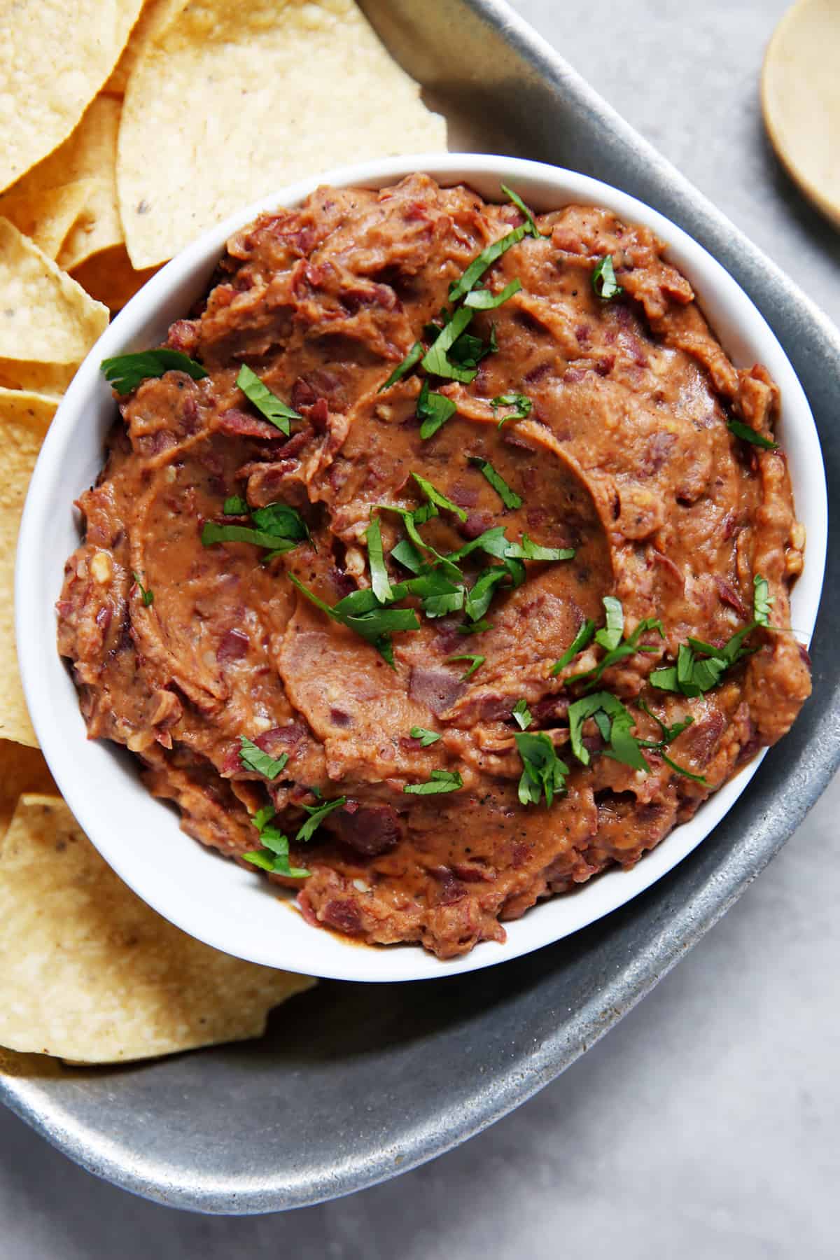 bowl of healthy refried beans