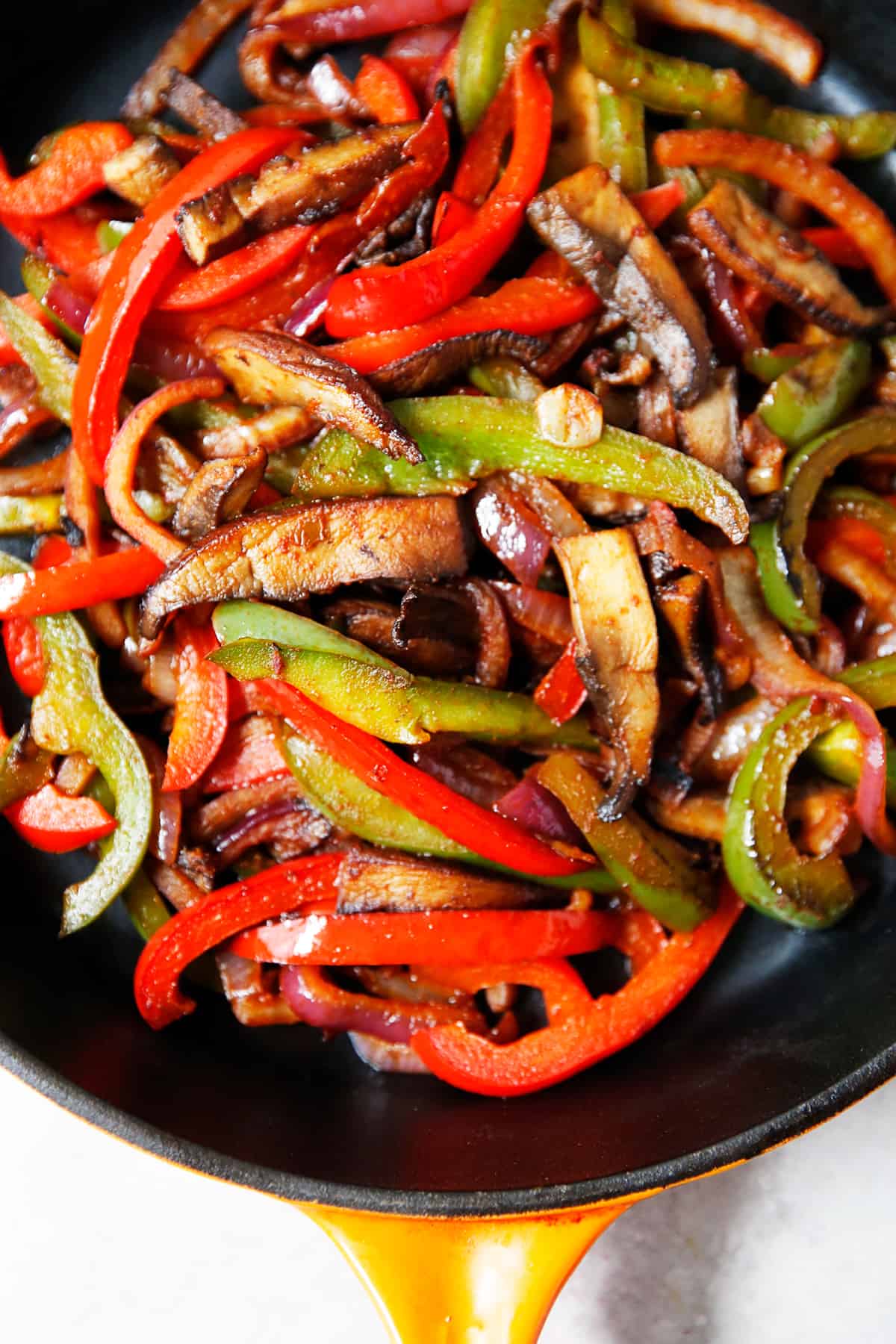 Chipotle Mushroom Taco Filling in pan