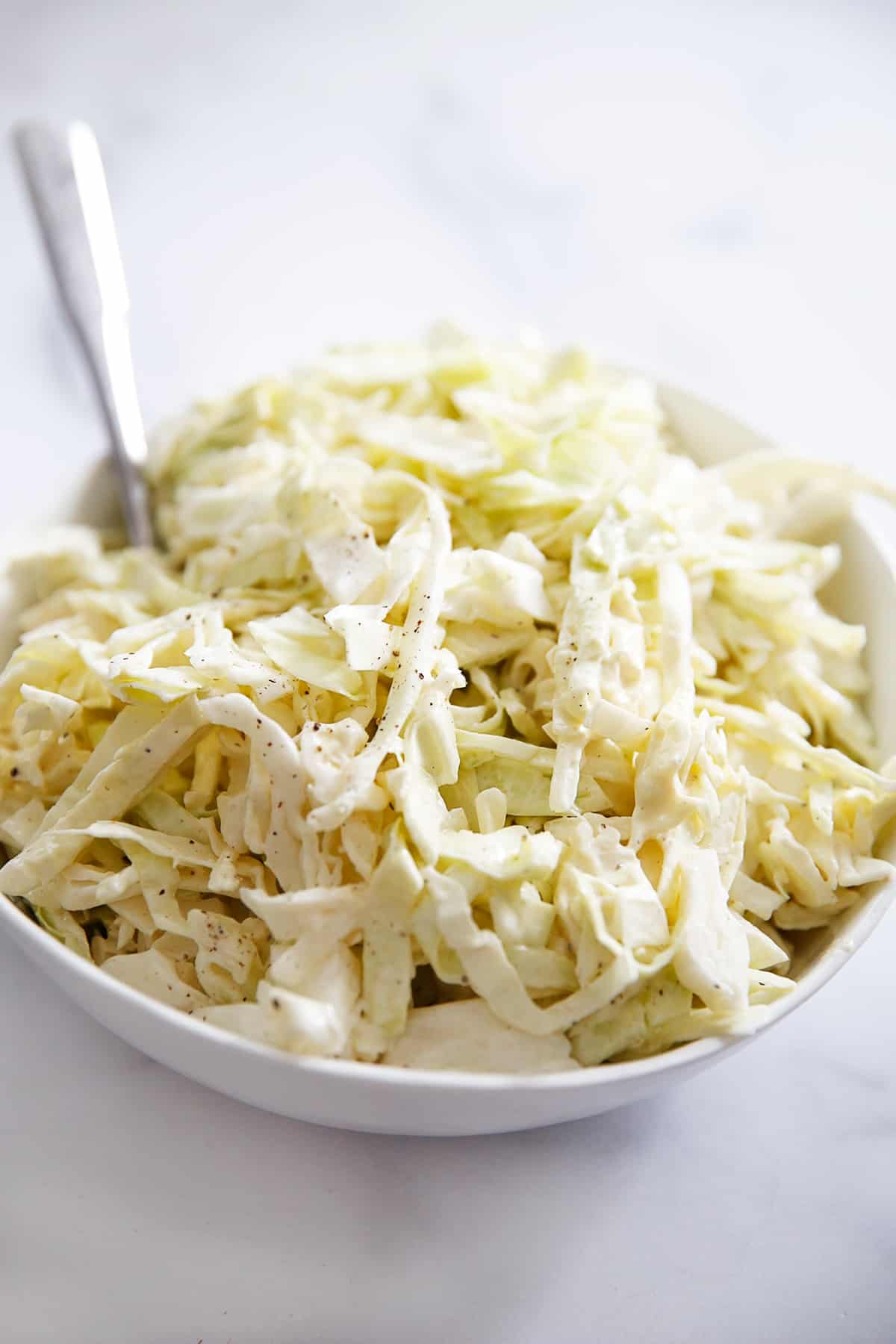 cabbage slaw for tacos or fish in a bowl