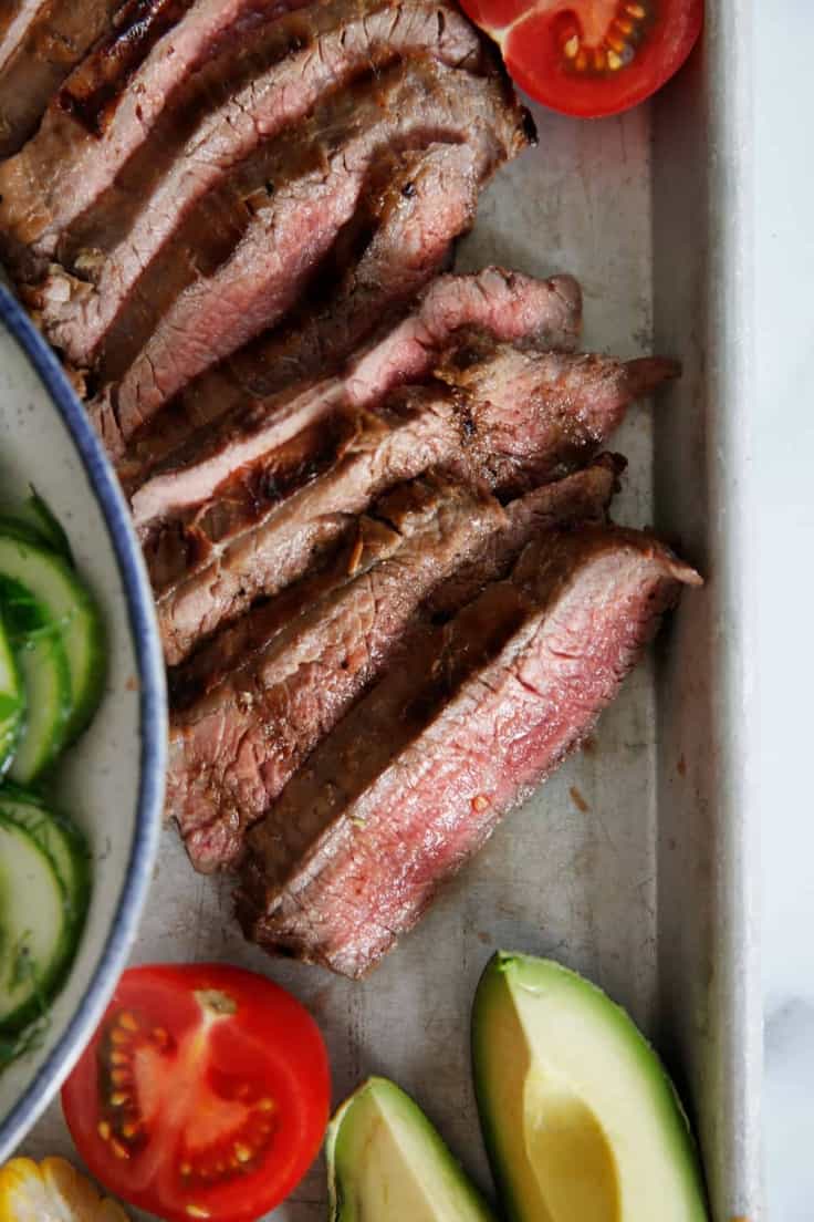Garlic and Lime Marinated Grilled Flank Steak - Lexi's Clean Kitchen