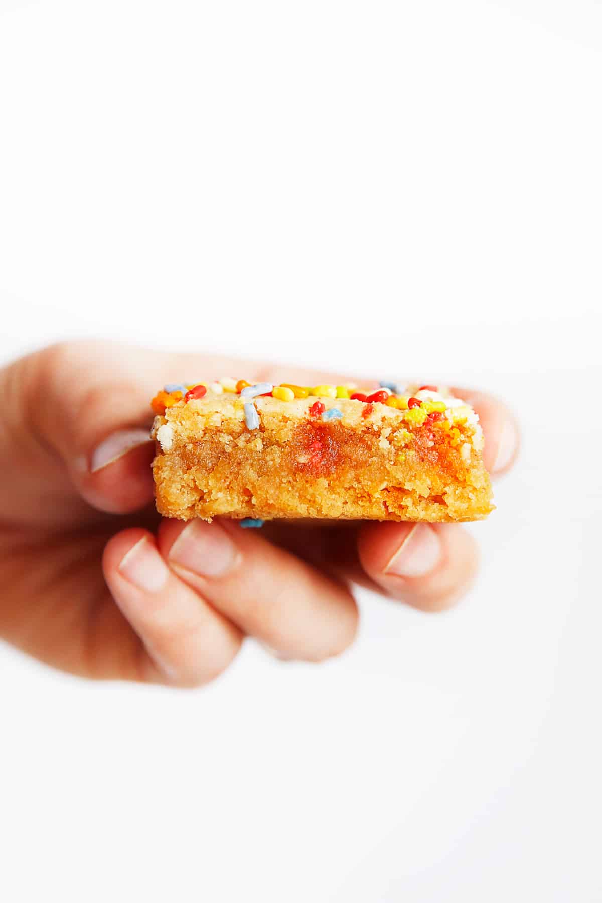 chewy paleo blondies with sprinkles