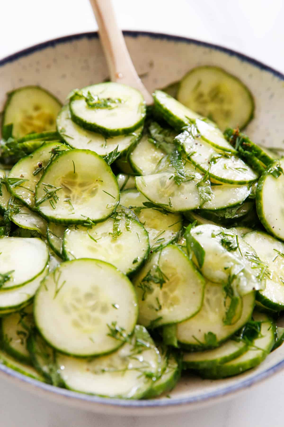 bowl of easy cucumber salad