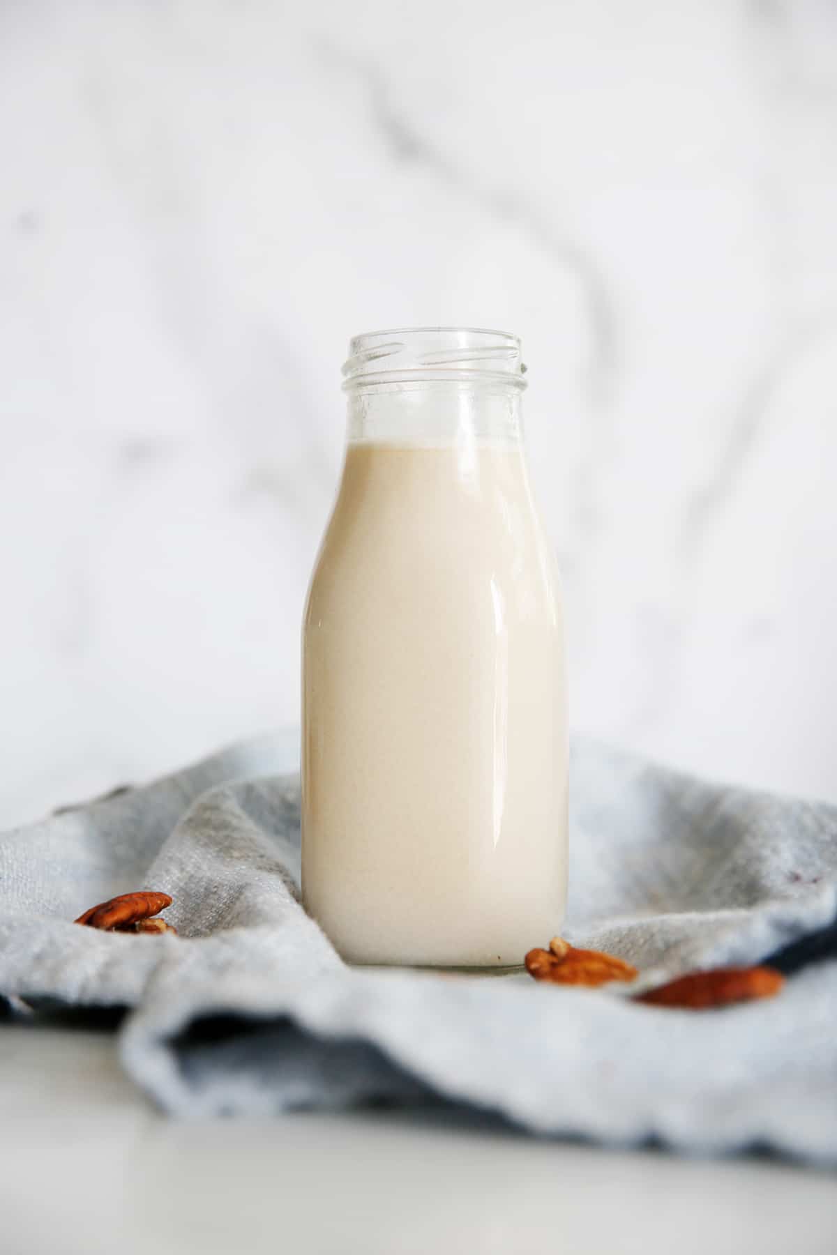 pecan milk recipe in a bottle