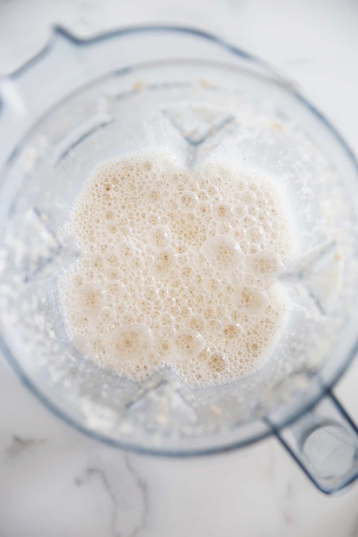 pecan milk in a blender