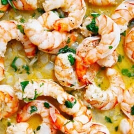 Zoomed in photo of Tequila Lime Shrimp