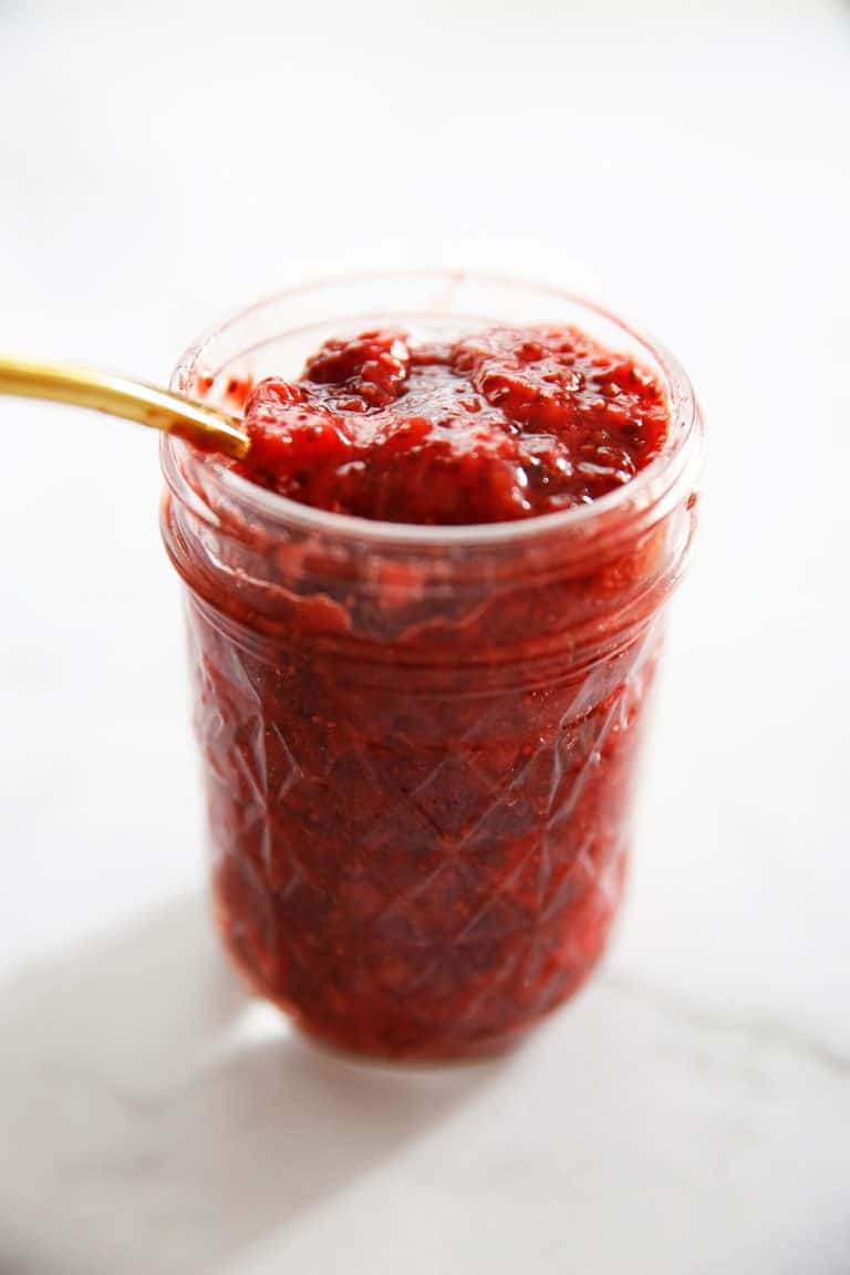 Strawberry Chia Seed Jam (Paleo and Vegan) - Lexi's Clean Kitchen