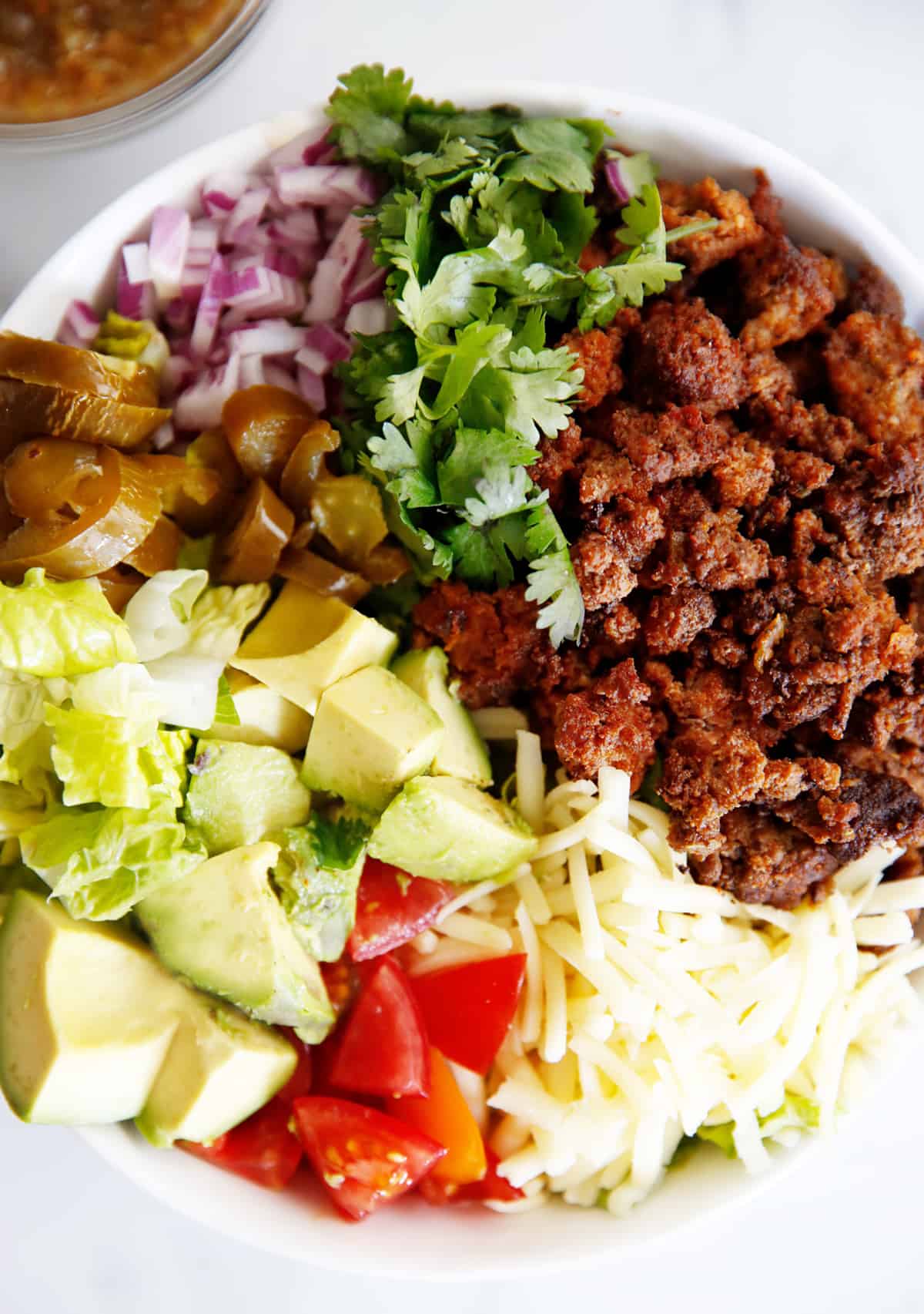Ingredients for taco salad