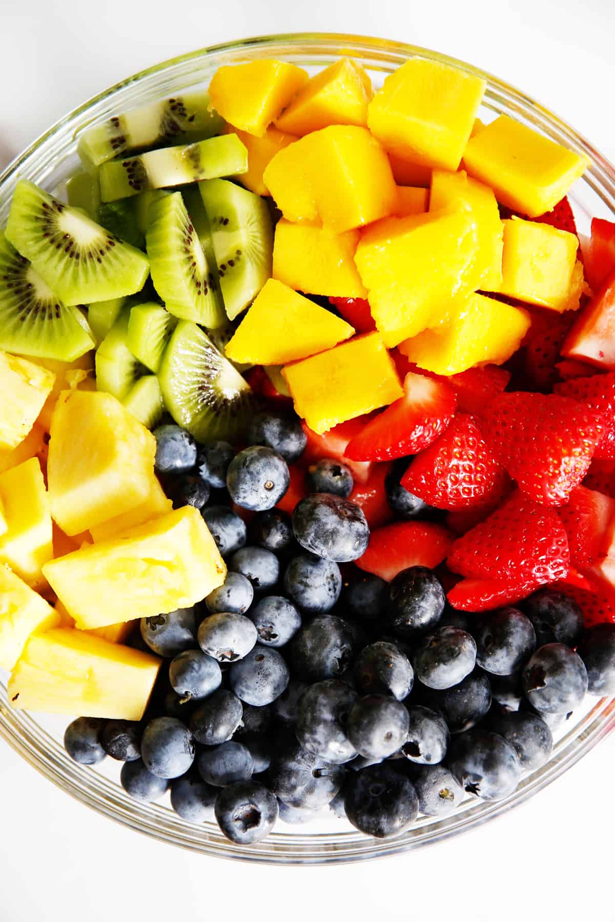 Homemade fruit salad in a bowl