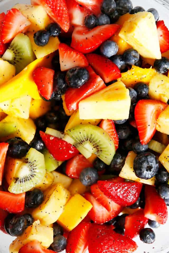 Honey Lime Fruit Salad Recipe with Chia Seeds - Lexi's Clean Kitchen