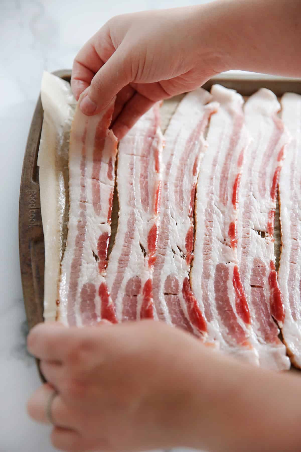 Place bacon on a sheet pan